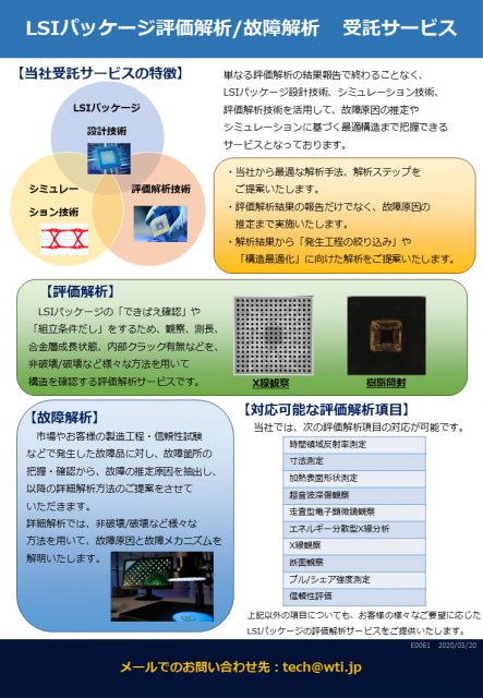 半導体パッケージ故障解析