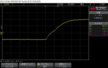 図 3 ストレス印加波形例3（オーバーシュート抑制対策+dv/dt変更） dv/dt= 約0.67 V/ns)