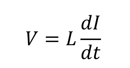 V = L dI/dt